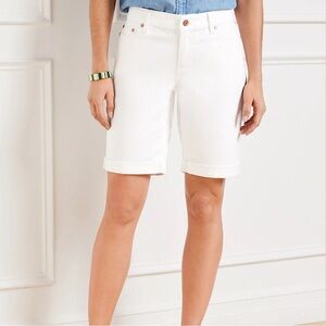 Talbots Flawless Girlfriend White Denim Shorts